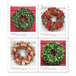Holiday Wreaths Forever Stamps