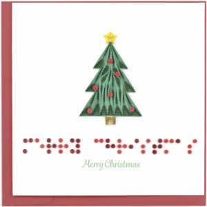 Quilled Braille Merry Christmas Card