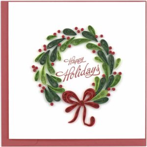 Quilled Holiday Wreath Greeting Card