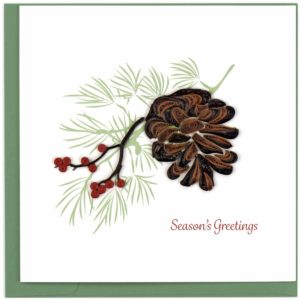 Quilled Pinecone Christmas Card