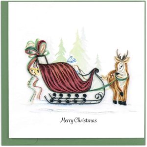 Quilled Sleigh Ride Christmas Card